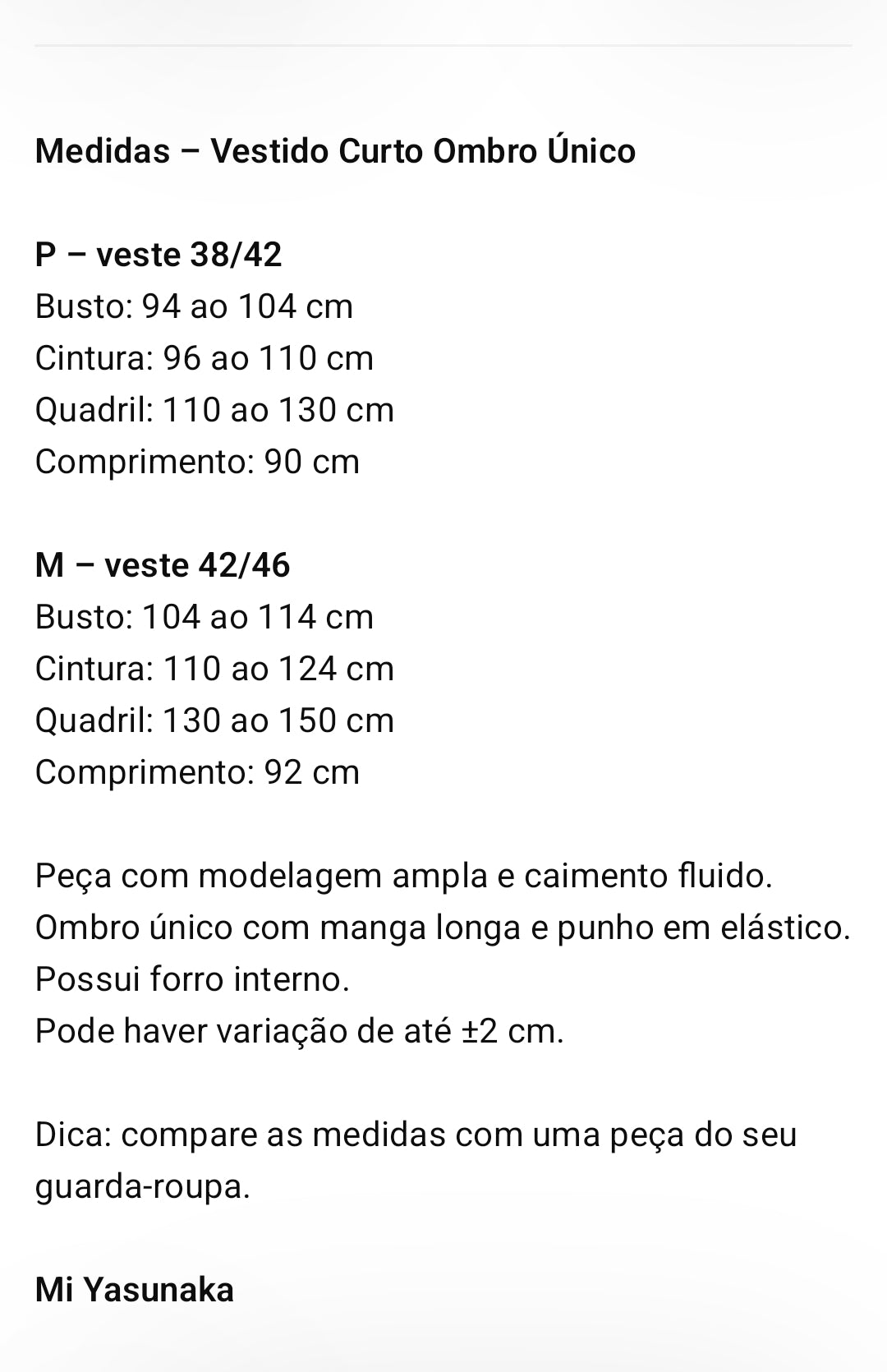 Vestido Premium Curto Ombro Único