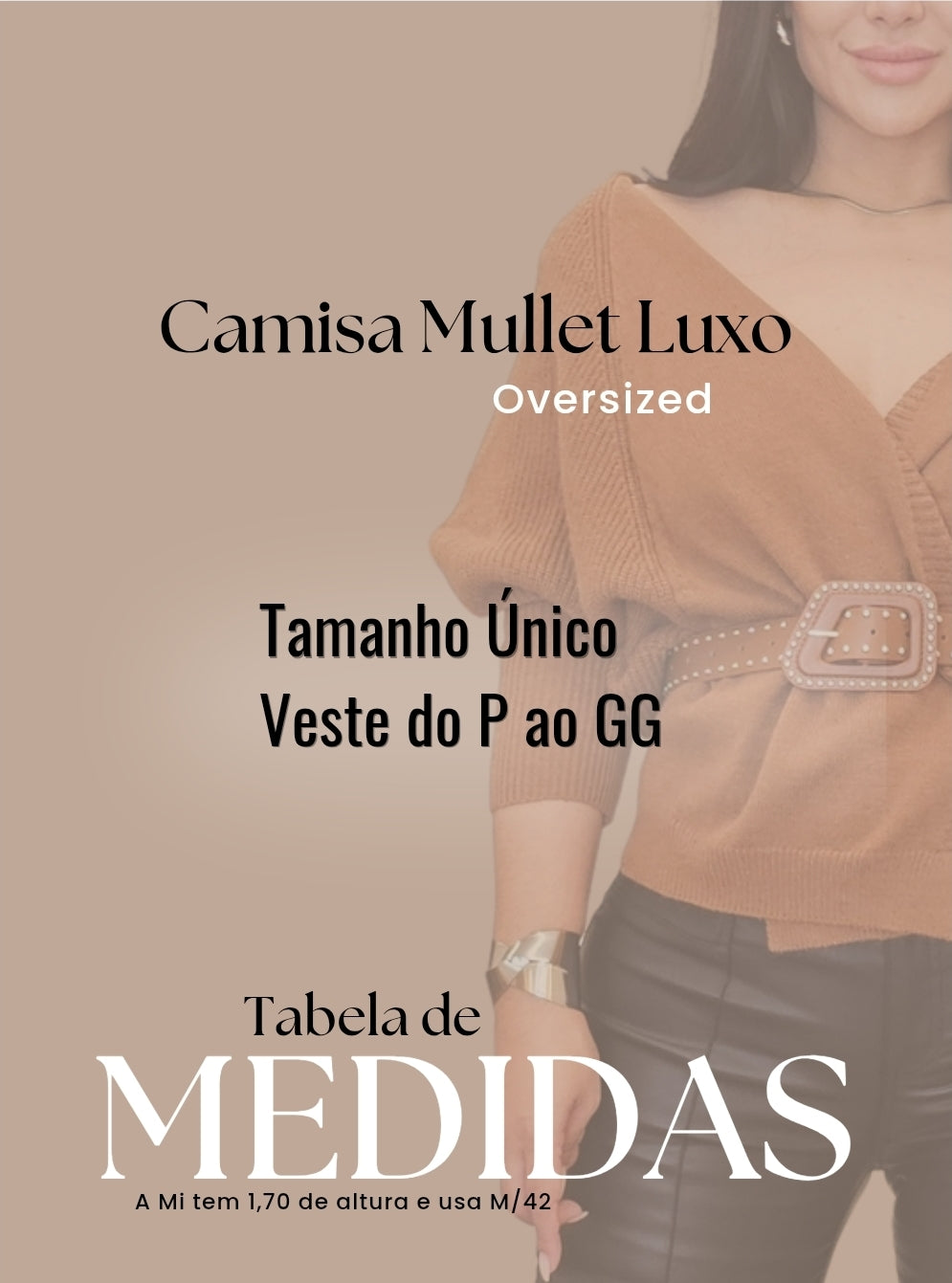 Camisa Mullet feminina oversized preta em viscose premium
