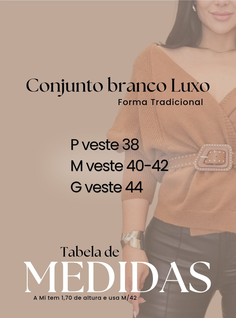Conjunto Luxo feminino branco em linho com viscose