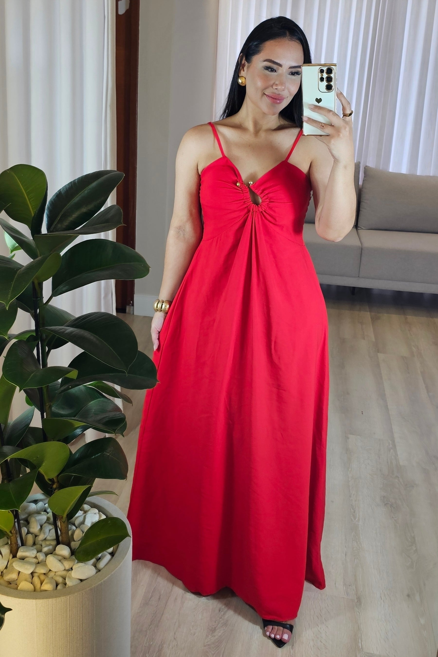 Vestido vermelho Deslumbrante