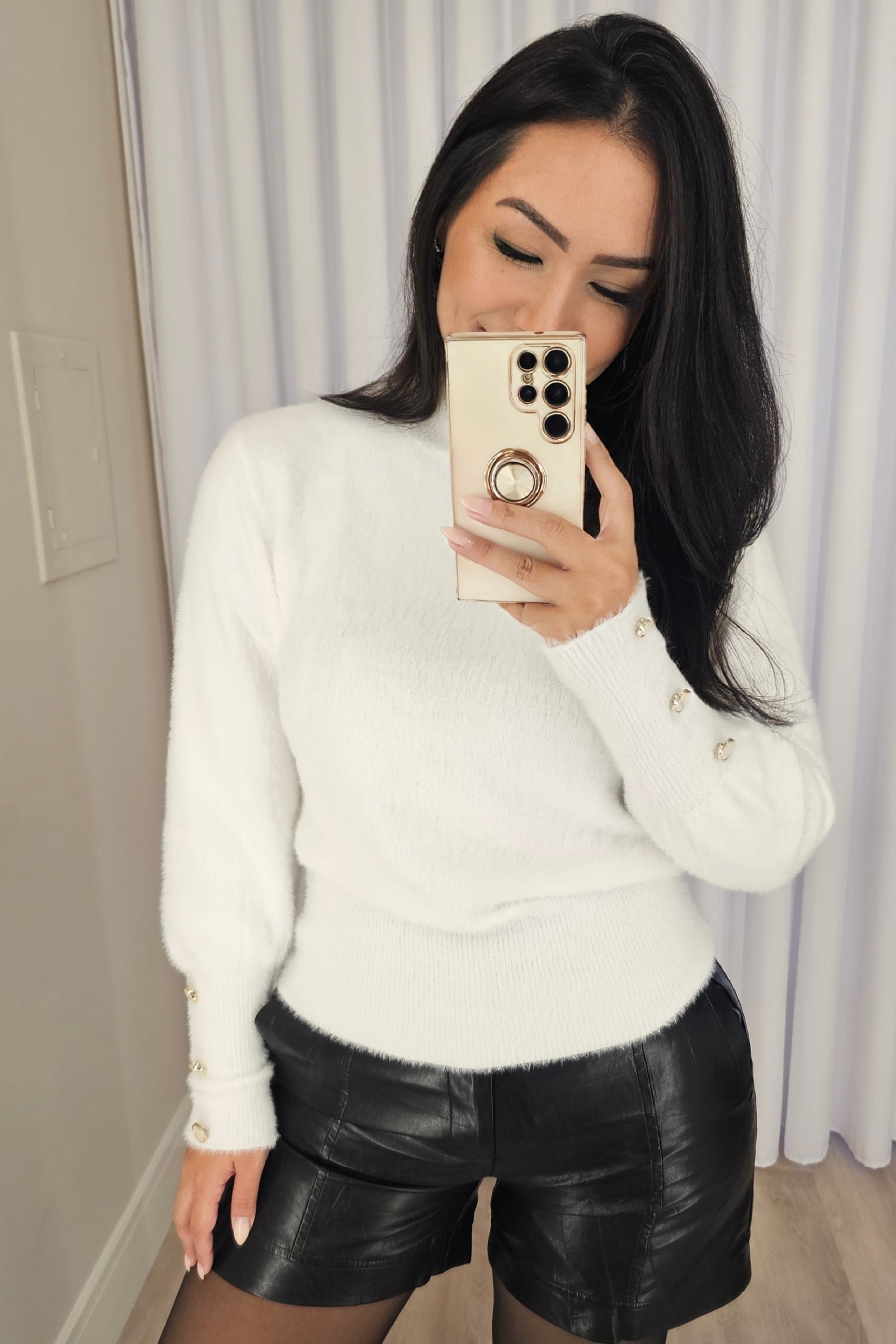 Blusa Helena em Tricot Peluciado premium - em cores