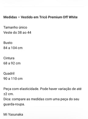 Vestido Melissa em Tricô Premium Off-White