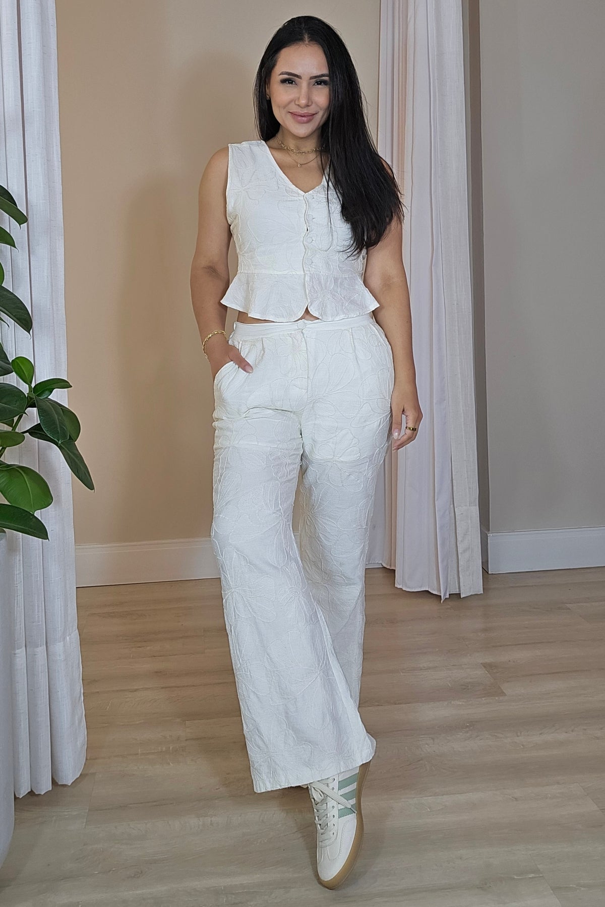 Conjunto Micheli Bordado Luxo