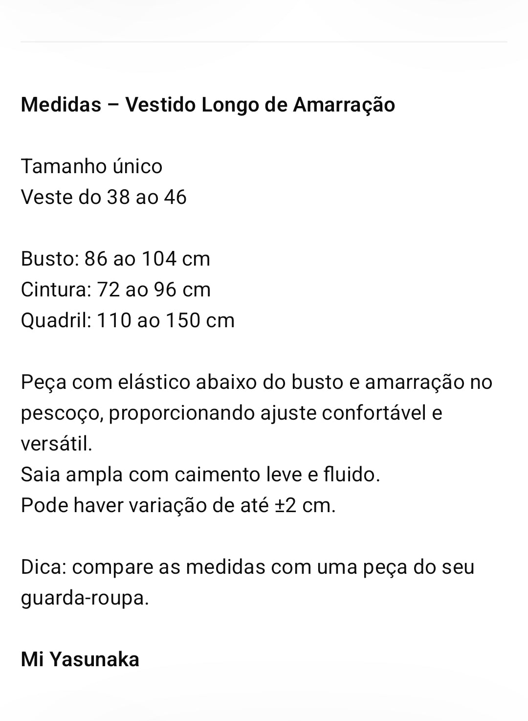 Vestido Longo Gaby - em cores